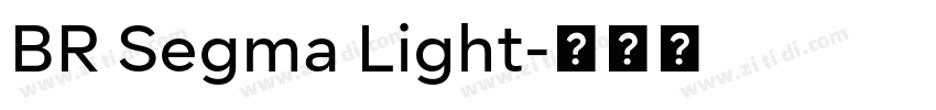 BR Segma Light字体转换